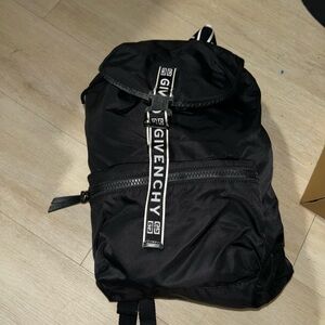 Givenchy Black Backpack with Logo Strap